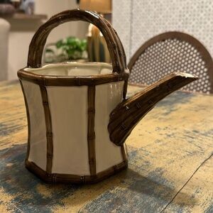 Vintage Fitz & Floyd Ceramic Faux Bamboo tea pot